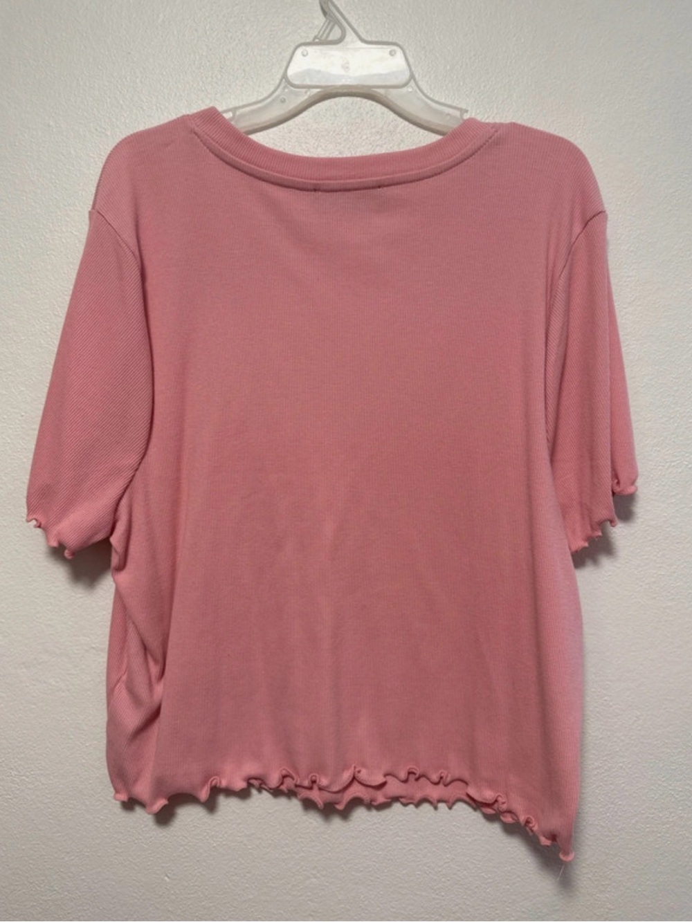 Pink Ruffle Short Sleeve Top - Picture 3 of 3